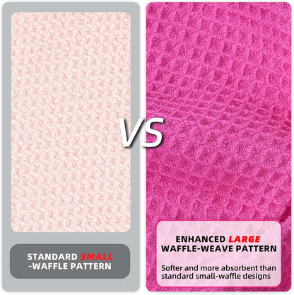 Premium Waffle-Weave Golf Towel | 16" X 24" | Extra Absorbent & Quick-Dry | Ultra-Soft Microfiber | Carabiner Clip | Multi-Color Options | Golf Accessory for Men & Women, Pink C
