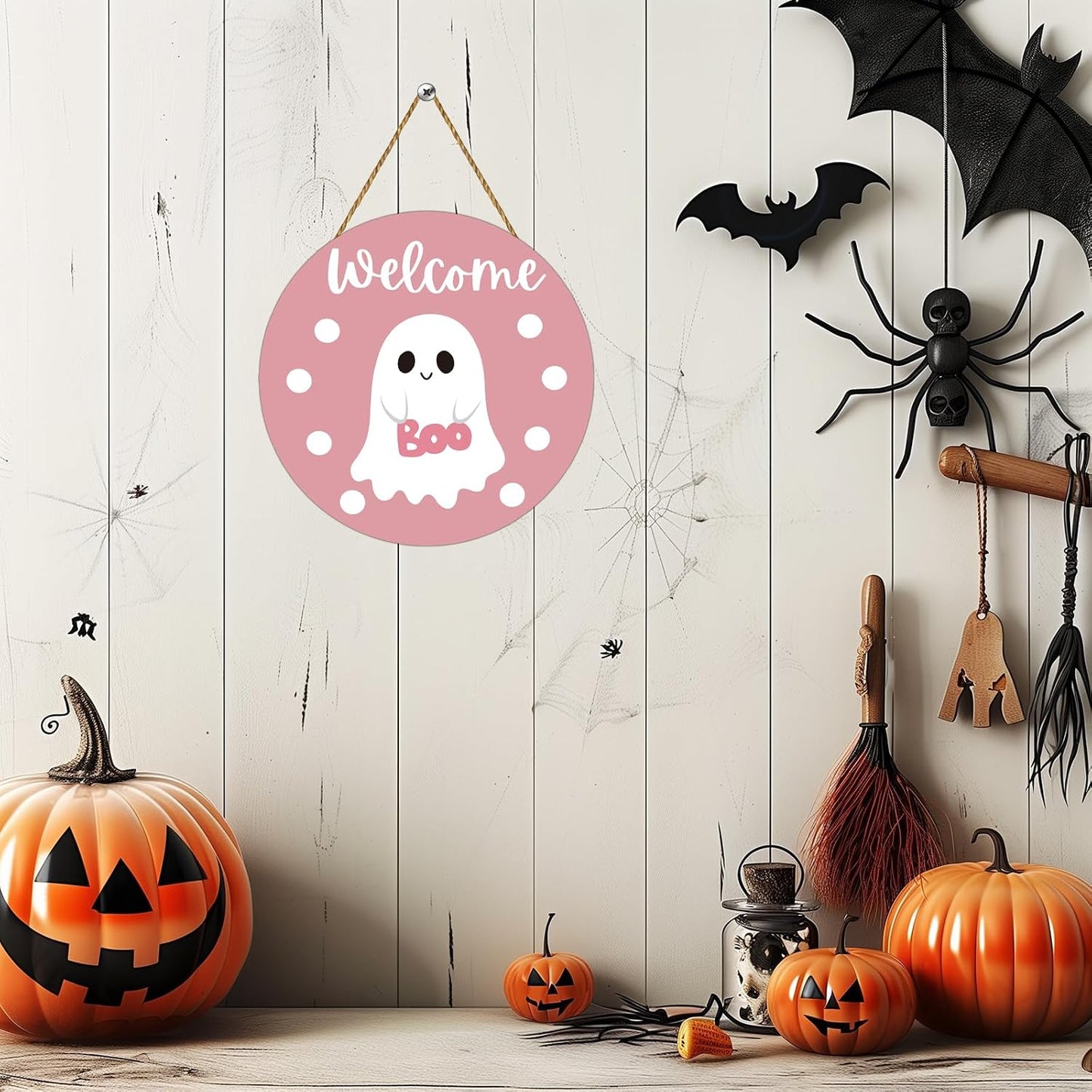 Pink Halloween Decor Halloween Door Decorations Pink Halloween Wreath