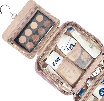 Travel Toiletry Bag for Women Hanging Organizer Makeup Case Pockets