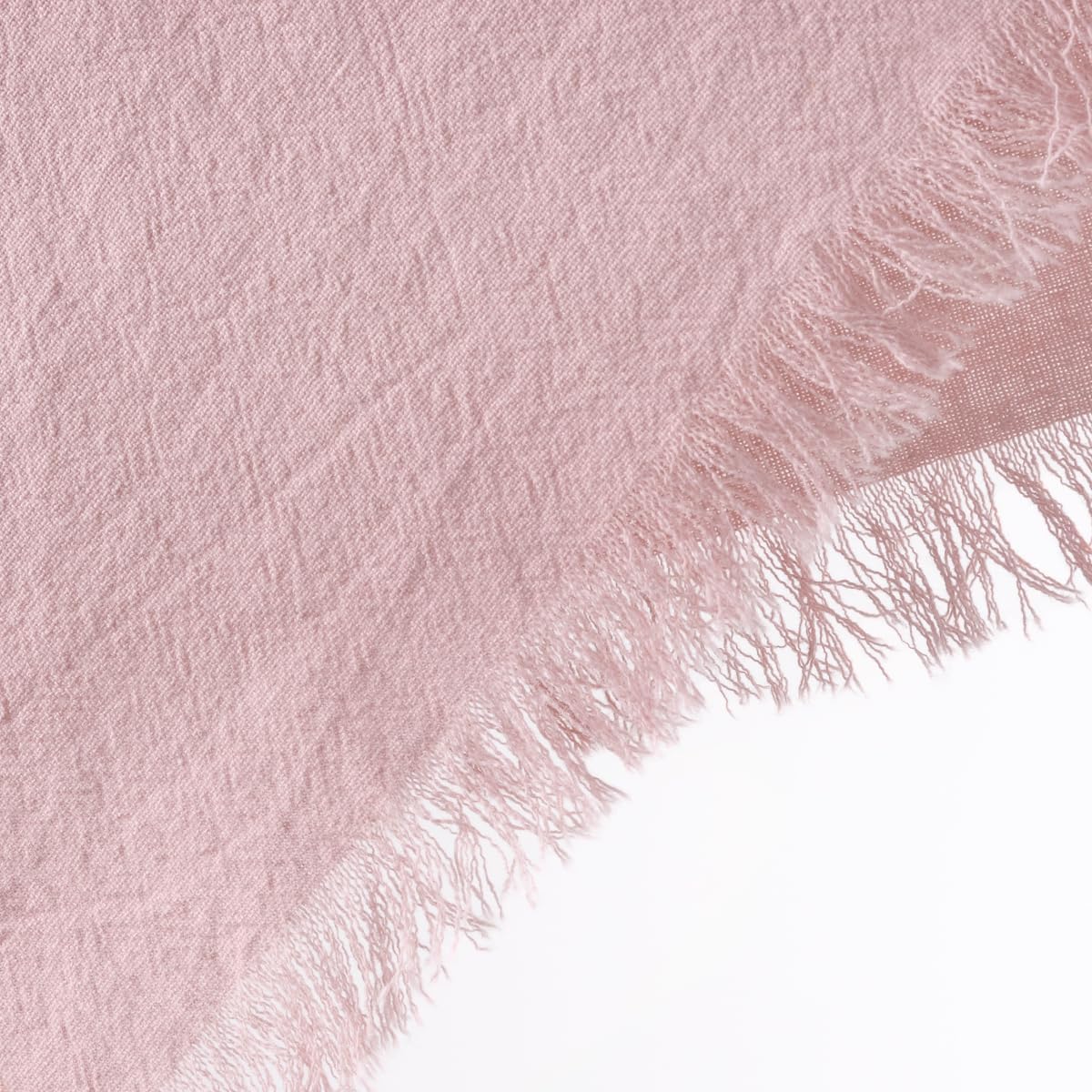 DeZerlor 12 Pack Pink Cotton Linen Napkins with Fringe Summer Cloth Napkins Set of 12 Boho Handmade Dinner Napkins Bulk for Wedding Bridal Baby Shower Parties, 17 x 17 Inches