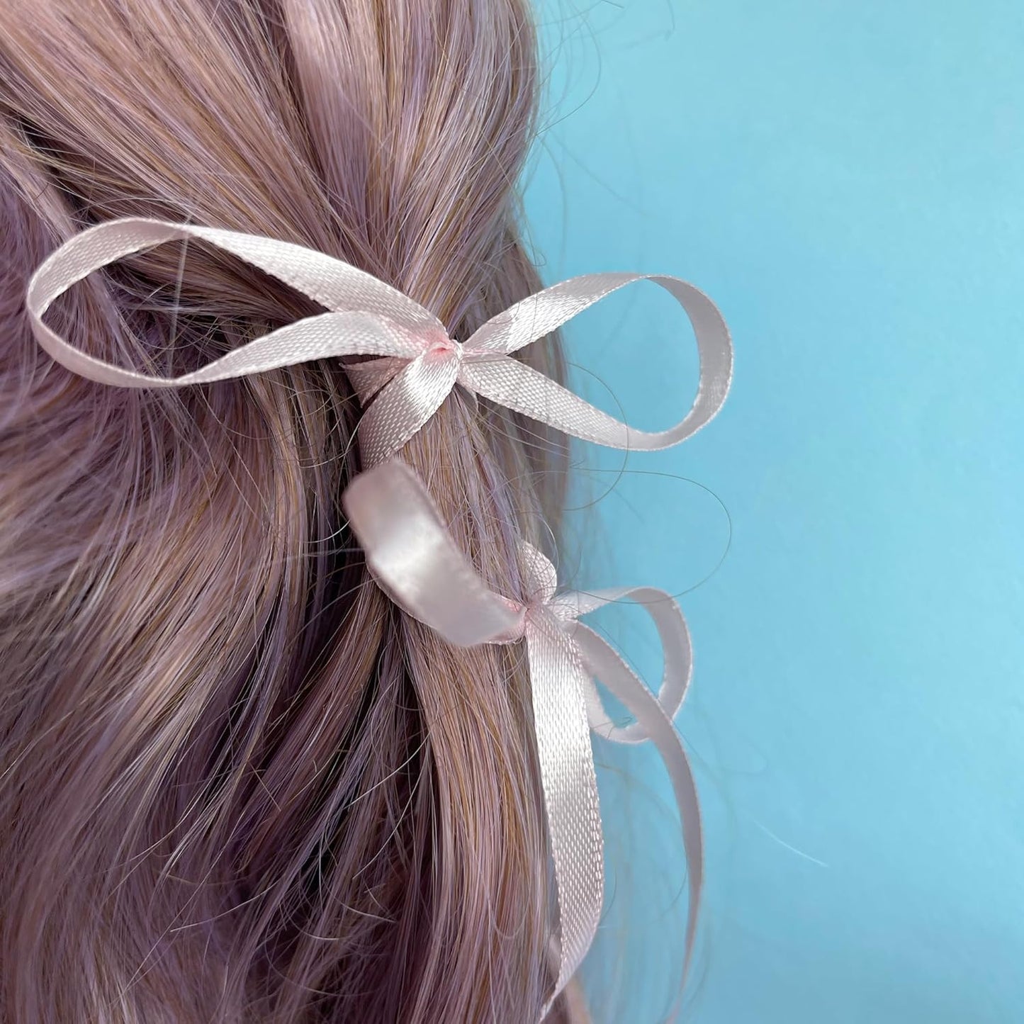 Pale Pink Ribbon 1/4 Inches 36 Yards Satin Roll Perfect for Easter, Scrapbooking, Art, Wedding, Wreath, Baby Shower, Packing Birthday Balloons Hair Wrapping Christmas