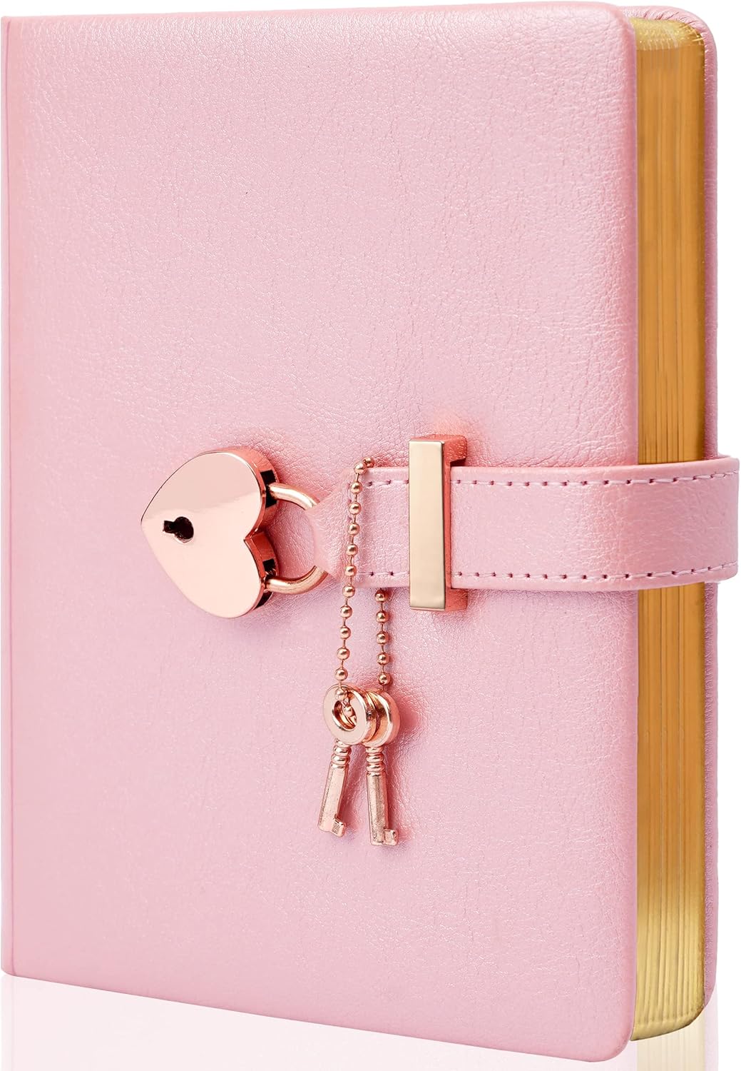 Diary with Lock and Key for Girls Ages 8-12, Pink Cute Locked Journal