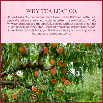 Peach Ginger Black Tea 100gm/3.5oz, Natural Herbal Infusion, 50 Tea Bags