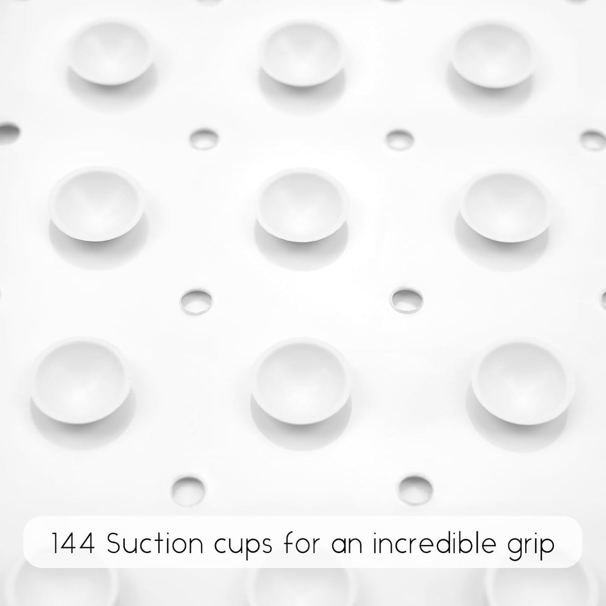 Non Slip, Bohemia Square Shower Floor Mat with Suction Cups for Adults Kids Elderly 21 X 21 Inch