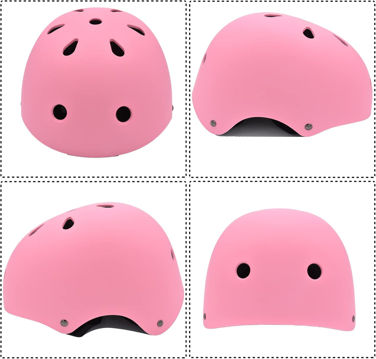 Kids Helmet Set with Knee Pads Elbow Pads Wrist Guards,Adjustable Helmet for Toddler Kids&Youth,3~14yrs Girl Boy Kids Protective Gear Set for Roller Skate Scooter Inline skatings Longboard