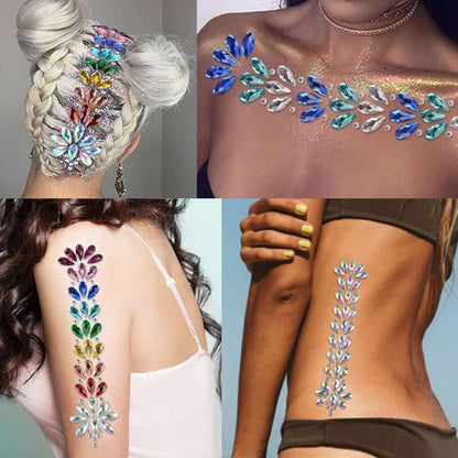 Mixed 1400pcs AB Colour Gems Jewels Flatback Rhinestones, Assorted Shapes Rhinestone for Crafts, Face Art Gem Jewel for Crafting, Acrylic Gemstones DIY Halloween Party Decorations (Pink AB)