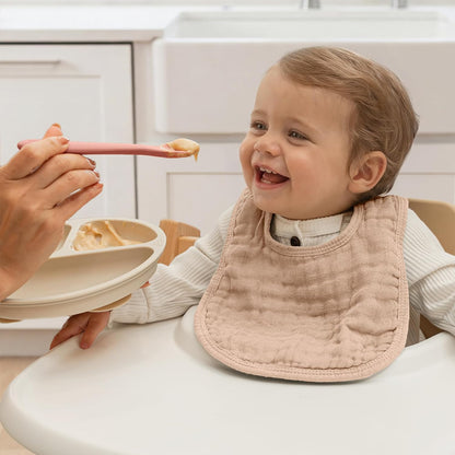 Silicone Baby Spoons Set 6-Pack Blush - Flexible Baby Spoons