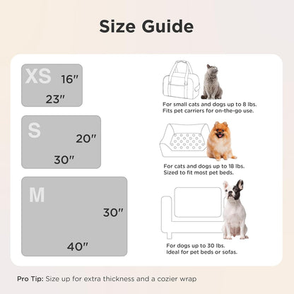 Bedsure 3-Pack Dog Blanket, Ultra-Soft Flannel Fleece Puppy Blanket with Cute Dog Prints, Machine Washable Pet Blanket for Indoor Crate Bed & Travel, Pet Throw Blanket for Small Doggy Kitten, 23x16