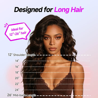 Automatic Curling Iron, 4 Temp, 1.25" Rotating Curling Wand for Beach Waves &Loose Curls, Ionic Ceramic Barrel, Anti-Scald&Tangle, Dual Voltage, Pink
