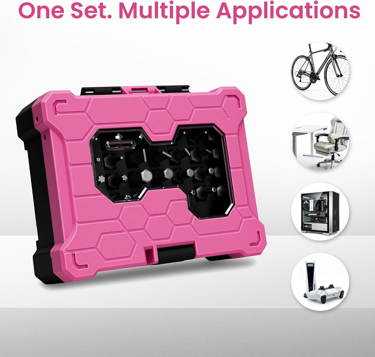 Mini Ratchet Screwdriver Set for Bike Repairs Pink 42pcs Tool Kit for Women