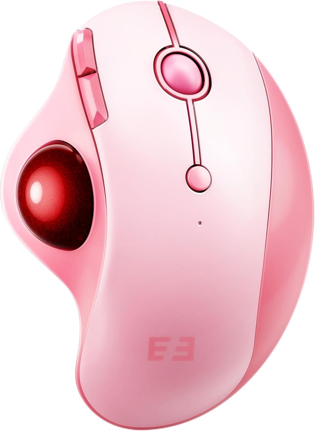 seenda Wireless Trackball Mouse, Ergonomic Bluetooth Rollerball Mouse,Pink