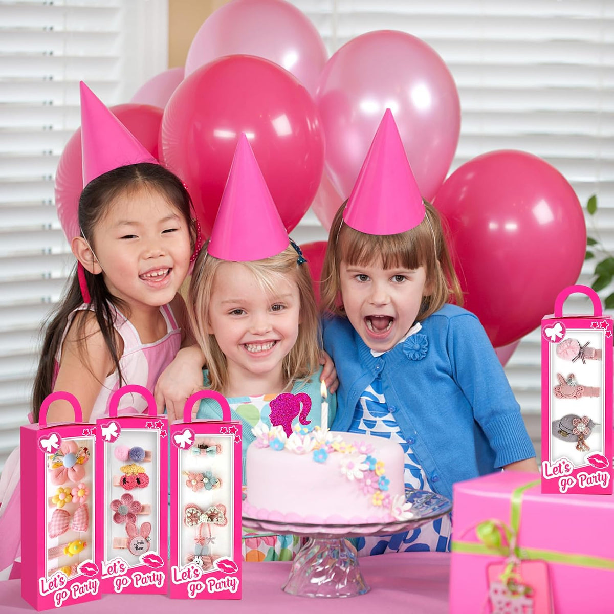 CrazyJan 12PCS Pink Girls Party Favor Boxes Pink Doll Gift Boxes Hot Pink Bachelorette Birthday Party Decoration Candy Favors Boxes for Girls Birthday Party Cowgirl Birthday Bridal Shower Supplies