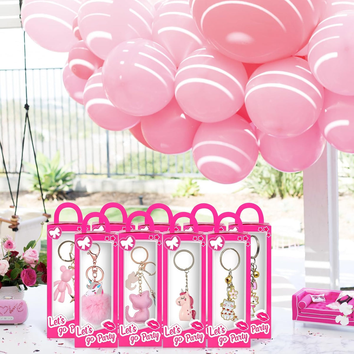 CrazyJan 12PCS Pink Girls Party Favor Boxes Pink Doll Gift Boxes Hot Pink Bachelorette Birthday Party Decoration Candy Favors Boxes for Girls Birthday Party Cowgirl Birthday Bridal Shower Supplies