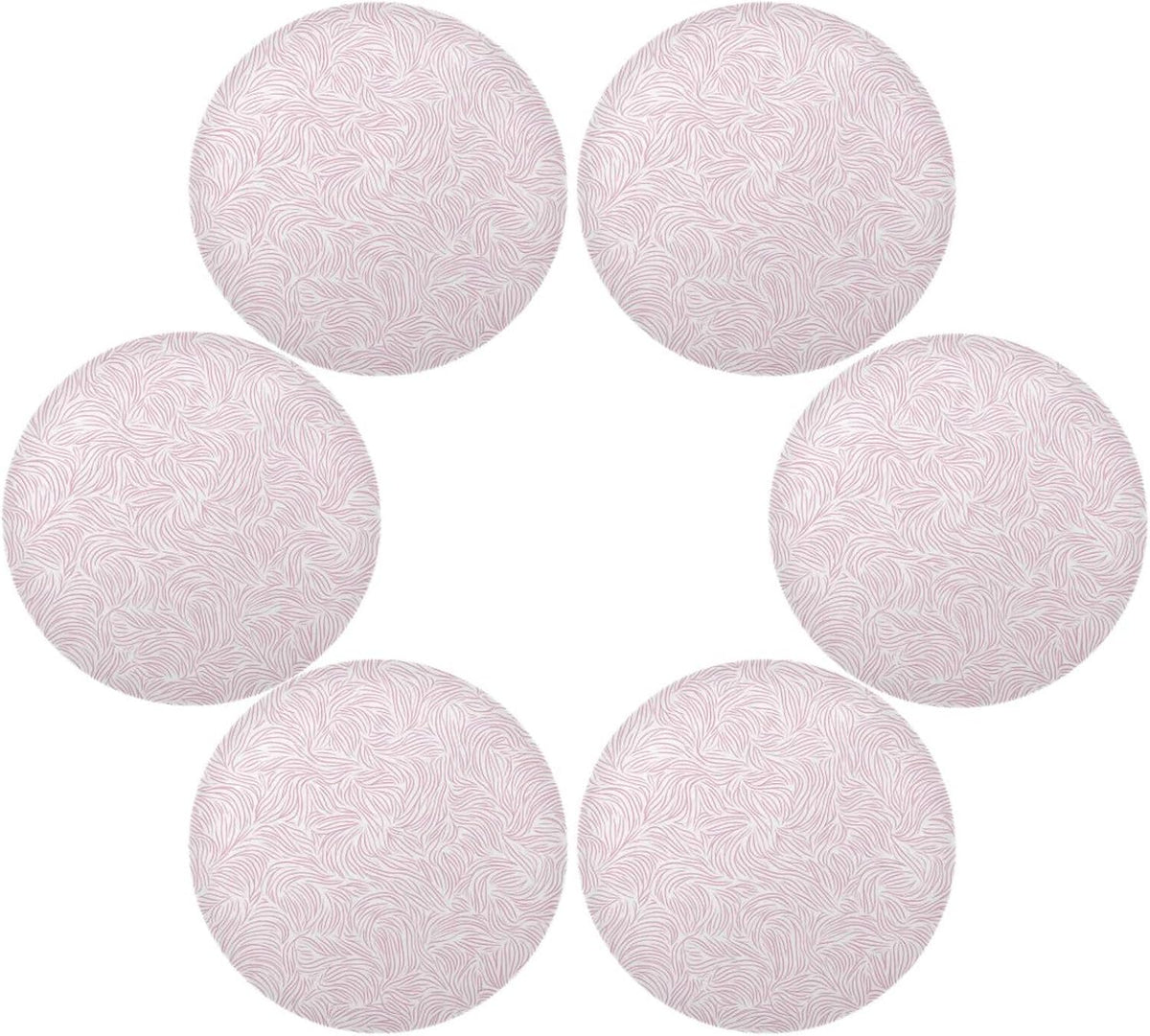Abstract Peach Pattern Round placemats Outdoor Reversible Quilted placemat Moroccan placemats for Dining Table placemats Waterproof Round placemats Set of 6 Natural 15.4x15.4in