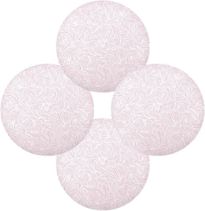 Abstract Peach Pattern Round placemats Outdoor Reversible Quilted placemat Moroccan placemats for Dining Table placemats Waterproof Round placemats Set of 6 Natural 15.4x15.4in