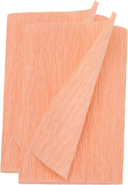 Crepe Paper Rolls 8.2ft Long 4 Inch Wide for Various Large Hanging Party Backdrop DIY Decoration, DIY Supplies, Peach Pack of 2