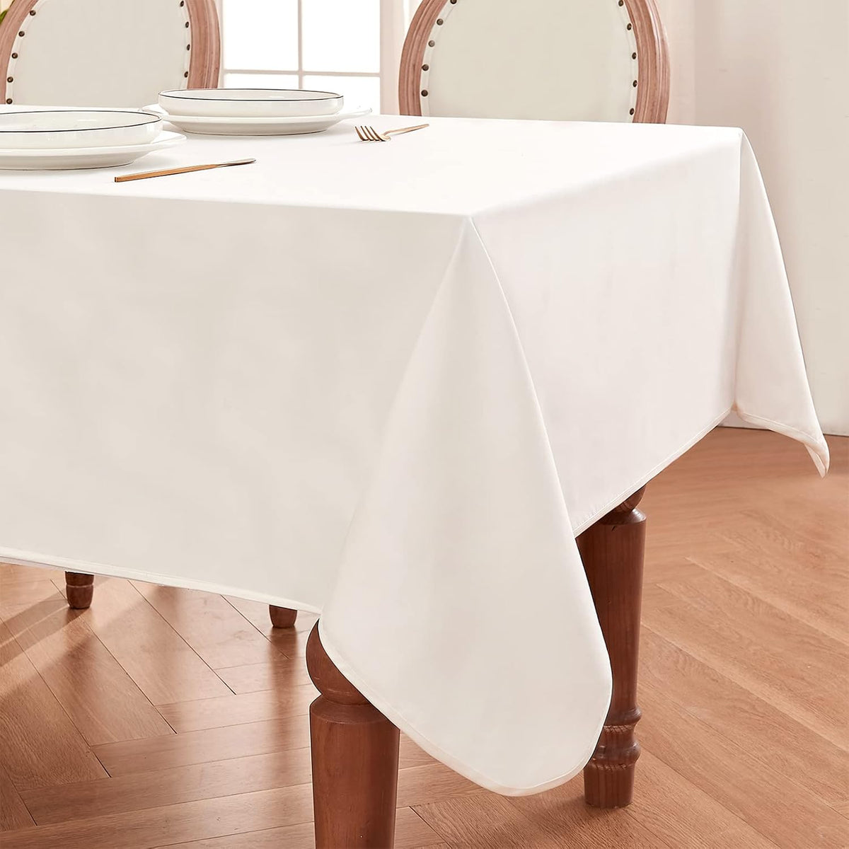 Rectangle Table Cloth Waterproof White 95"x55"