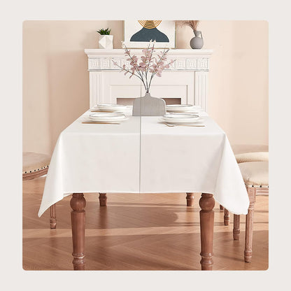 Rectangle Table Cloth Waterproof White 95"x55"