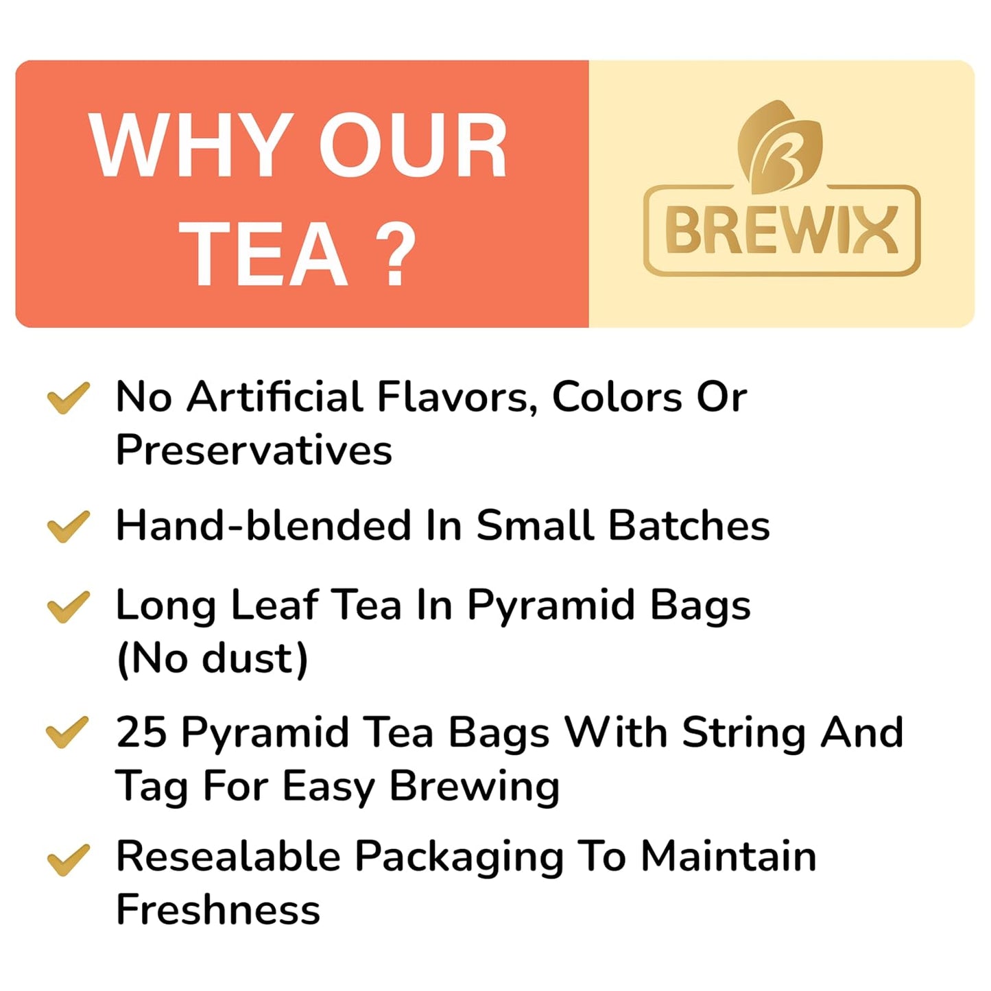 Peach Black Tea (25 Pyramid Bags) | Premium Black Tea with Peach | Floral & Refreshing | Iced or Hot | Caffeinated And Sugar-Free
