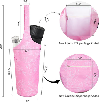 IwIeIaIrI Yoga Mat Bag for Women with Mat Carrier Large Size Pocket