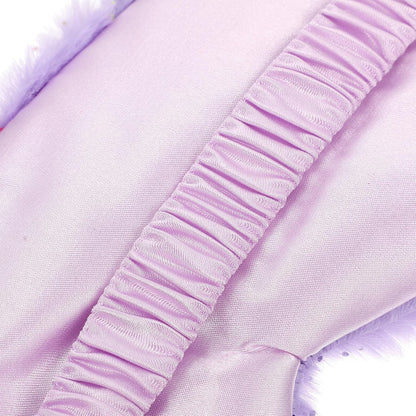 Plush Sleep Eye Masks 4pcs Lightproof Sleeping Masks for Travel Home Office Comfortable Soft Faux Fur Eye Covers with Star Pattern Gray Pink Pearl White Purple