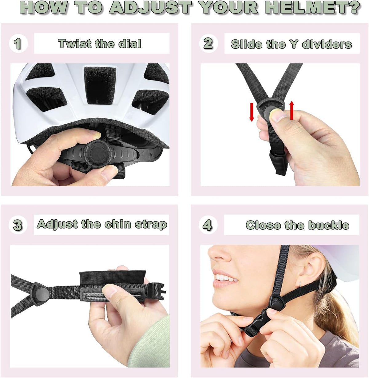 Adult Bike Helmet Men Women - Safety Certified Bicycle Helmet