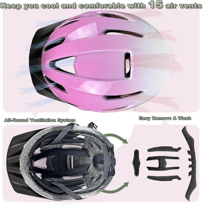 Adult Bike Helmet Men Women - Safety Certified Bicycle Helmet