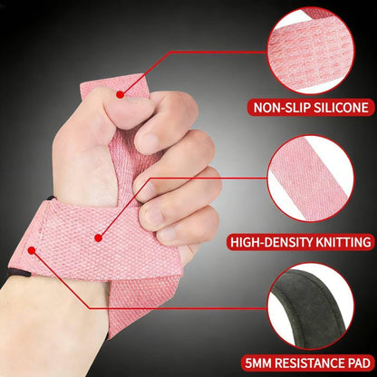 Gym Lifting Straps for Weightlifting & Deadlift - Non-Slip Silicone Grip, Padded Wrist Support for Bodybuilding, Workout & Strength Training, Unisex Design for Men & Women