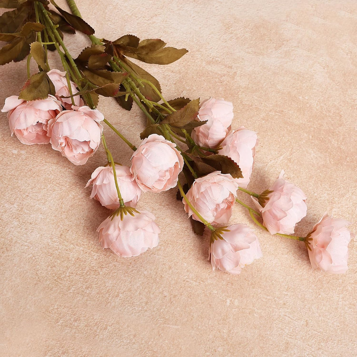 8 Pcs Faux Peony Branches -28'' Artificial Peonies Stems