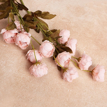 8 Pcs Faux Peony Branches -28'' Artificial Peonies Stems