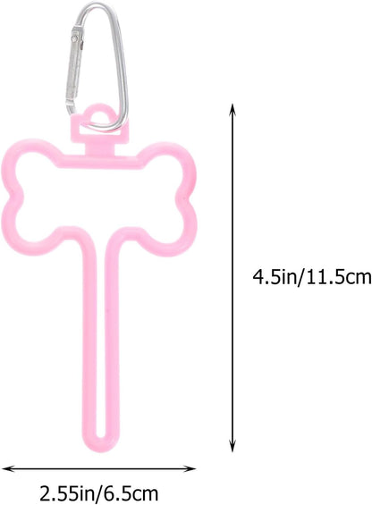 3pcs Dog Waste Bag Holder Clips Hands-free Knot Fixing Portable Pet Poop Bag Leash Carrier for Walking Dogs with Pink, Purple, and Gray