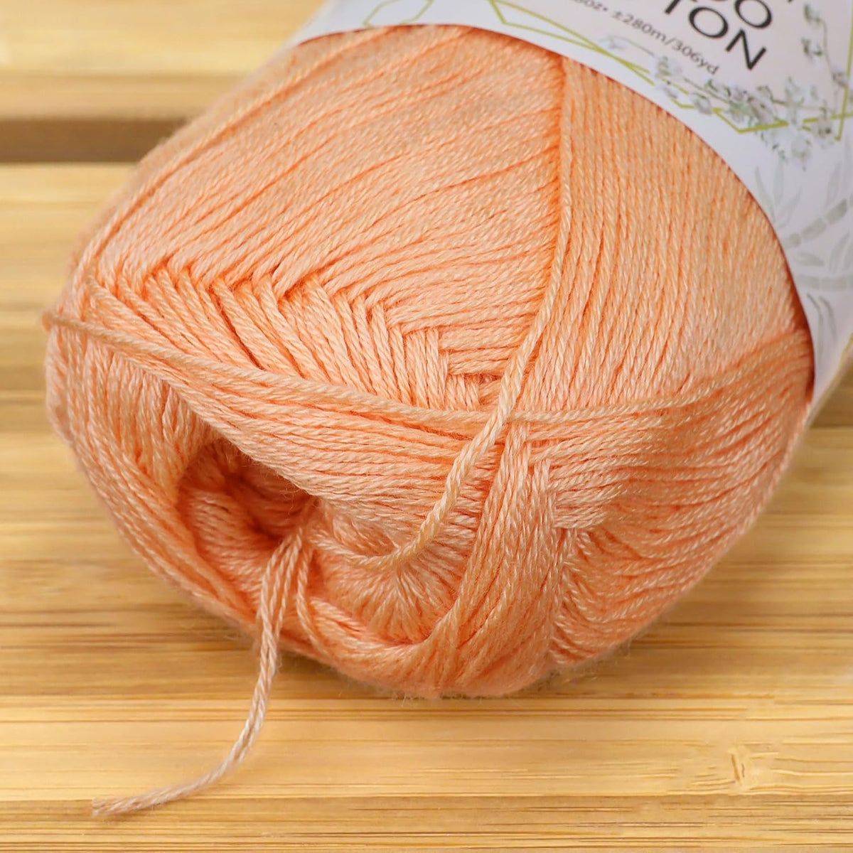 JubileeYarn Baby Soft Bamboo Cotton Yarn - Peach Cobbler - 4 Skeins