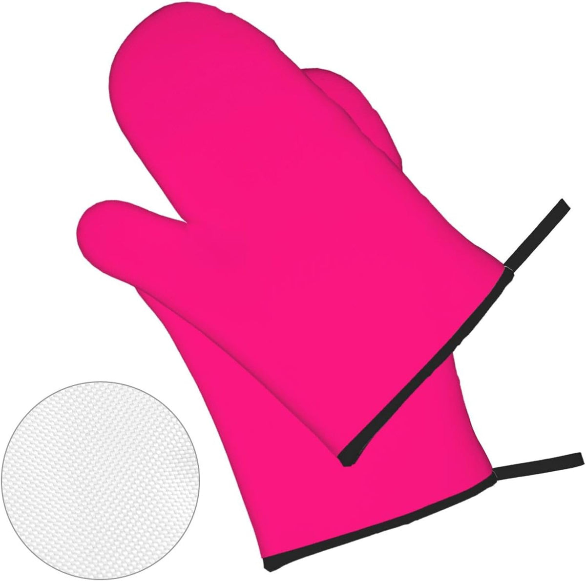 4PCS Oven Mitts and Pot Holders Sets, Solid Rose Deep Pink Oven Mitts Set Heat Resistant Kitchen Microwave Gloves Safe for Baking,Cooking, BBQ