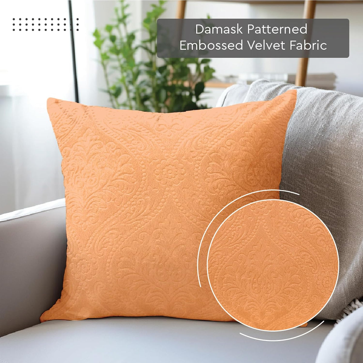 Embossed Velvet Pillow Covers, No Inserts 18"x18"