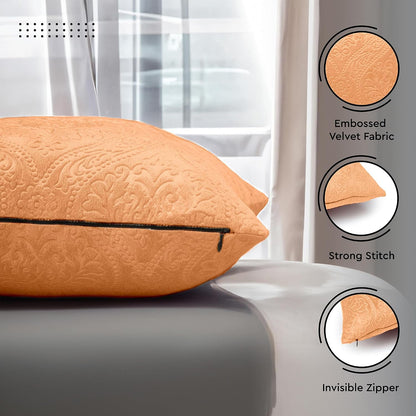 Embossed Velvet Pillow Covers, No Inserts 18"x18"