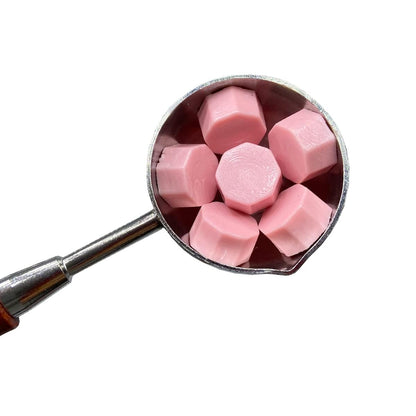 200pcs Pink Sealing Wax Beads Octagon Dusty Rose Wax Seal Beads Bulk for Wedding Invitations Xmas Gift Wrapping Card Envelope Seal