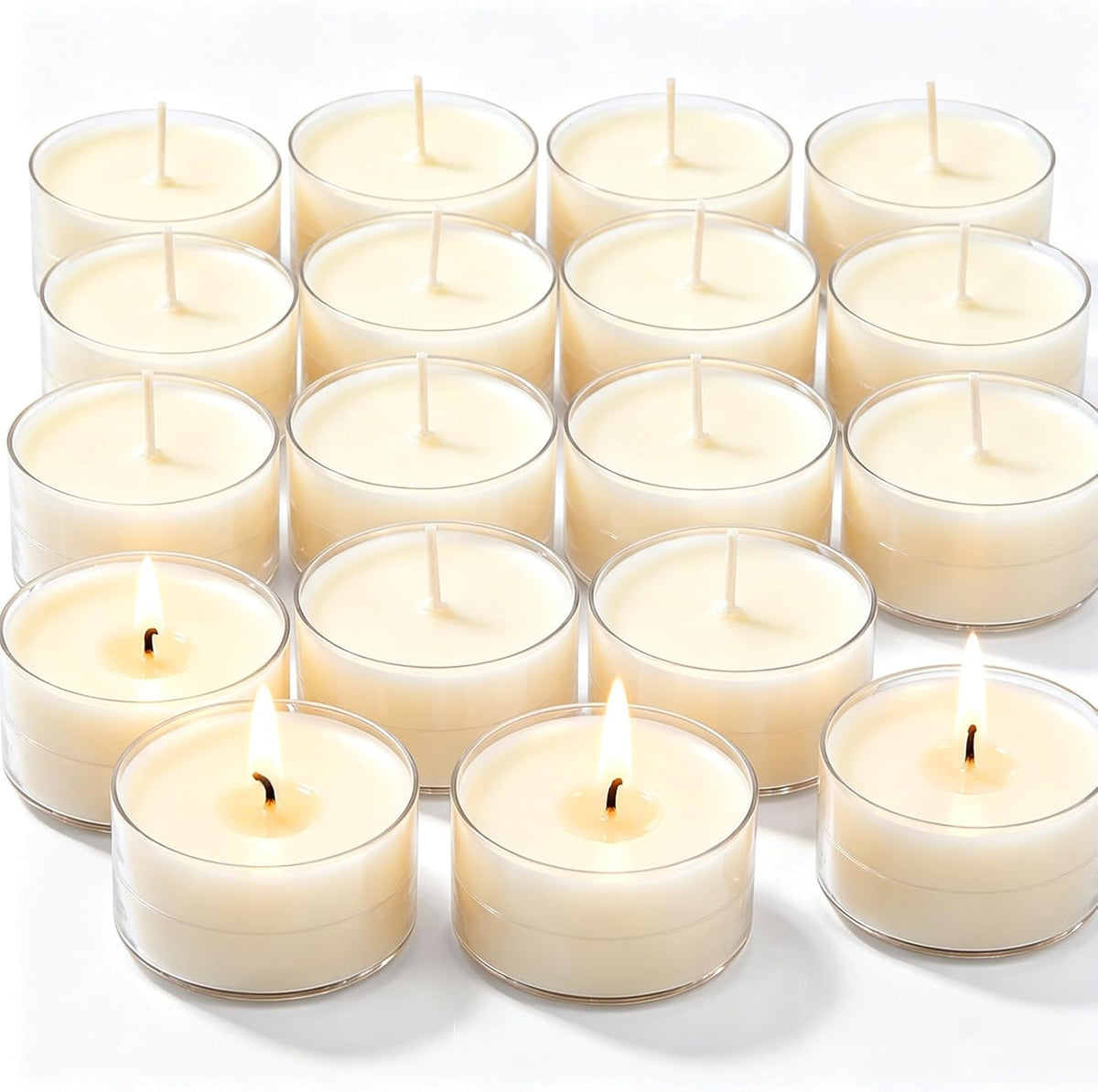 Scented Tealight Candles 16 Packs, Beeswax Blend Peach Tea Candle
