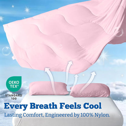 Cooling Comforter Queen Size, Blanket with Cooling Pillowcases