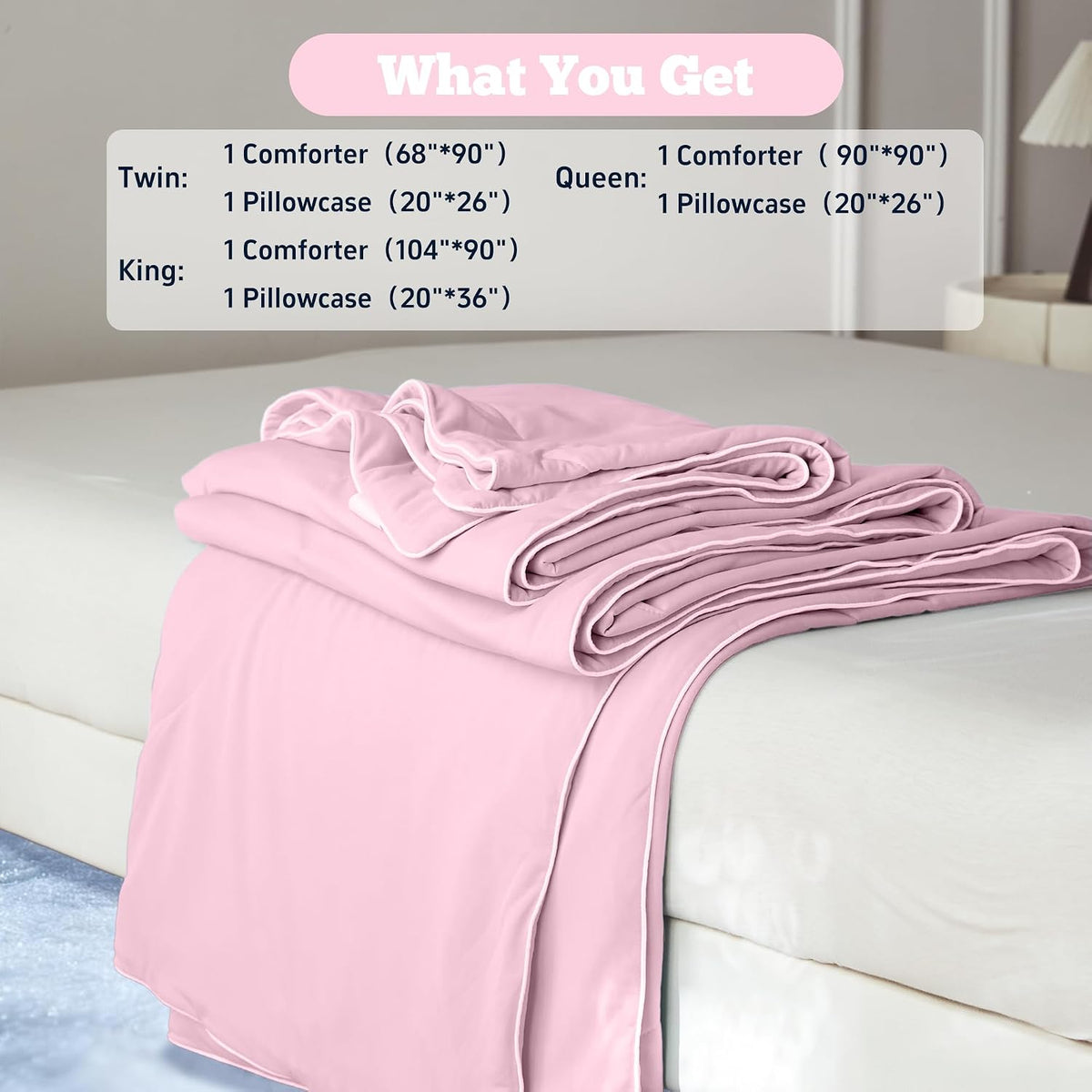 Cooling Comforter Queen Size, Blanket with Cooling Pillowcases