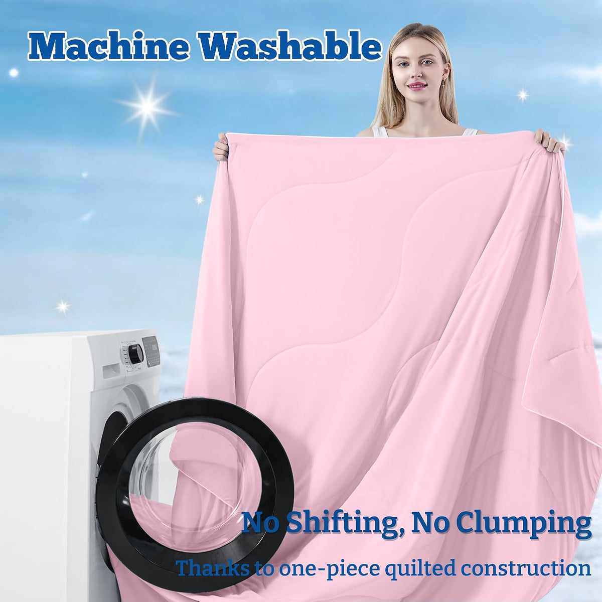 Cooling Comforter Queen Size, Blanket with Cooling Pillowcases