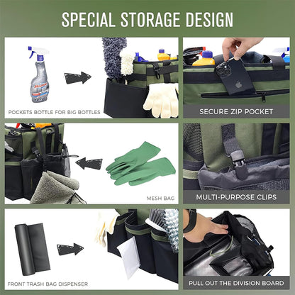 Cleaning tools, handbags, deep cleaning, housekeeping services, cleaning bags, butler's car storage bags (Pink)