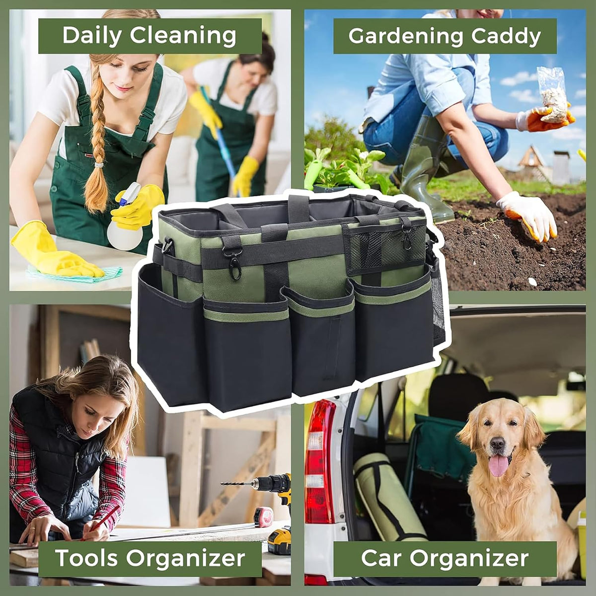 Cleaning tools, handbags, deep cleaning, housekeeping services, cleaning bags, butler's car storage bags (Pink)