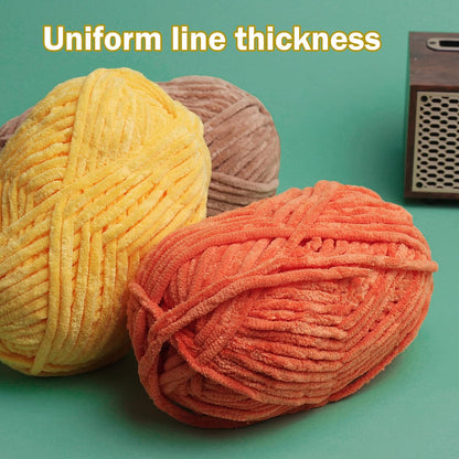 Baby Blanket Yarn for Crocheting Soft, #6 Pink Super Bulky Chenille Yarn