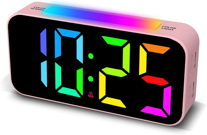Loud Alarm Clocks for Bedrooms Heavy Sleepers, Digital Clock with Night Light, Large Display, Dual Alarm, Snooze, Dimmable Bedside Alarm Clock for Teens