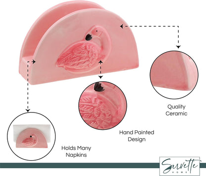 Pink Flamingo Standing Napkin Holder for Table
