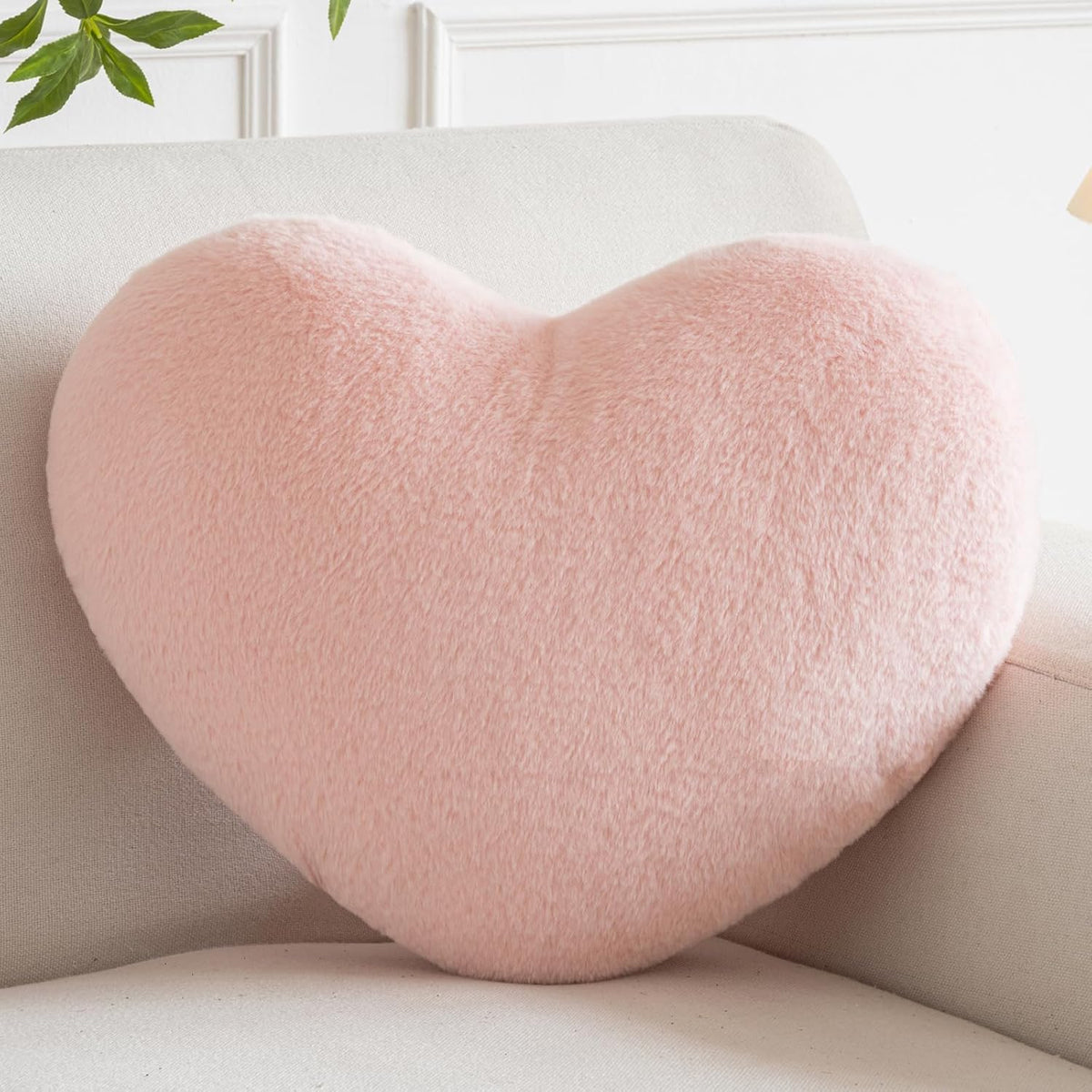 Heart Pillow, Heart Shaped Pillow for Bed Couch, Soft Decorative Heart Throw Pillow, Cute Decorate Pillows, Heart Pillows for Bedroom Living Room (Pink, Mini 12.9"x9.8")