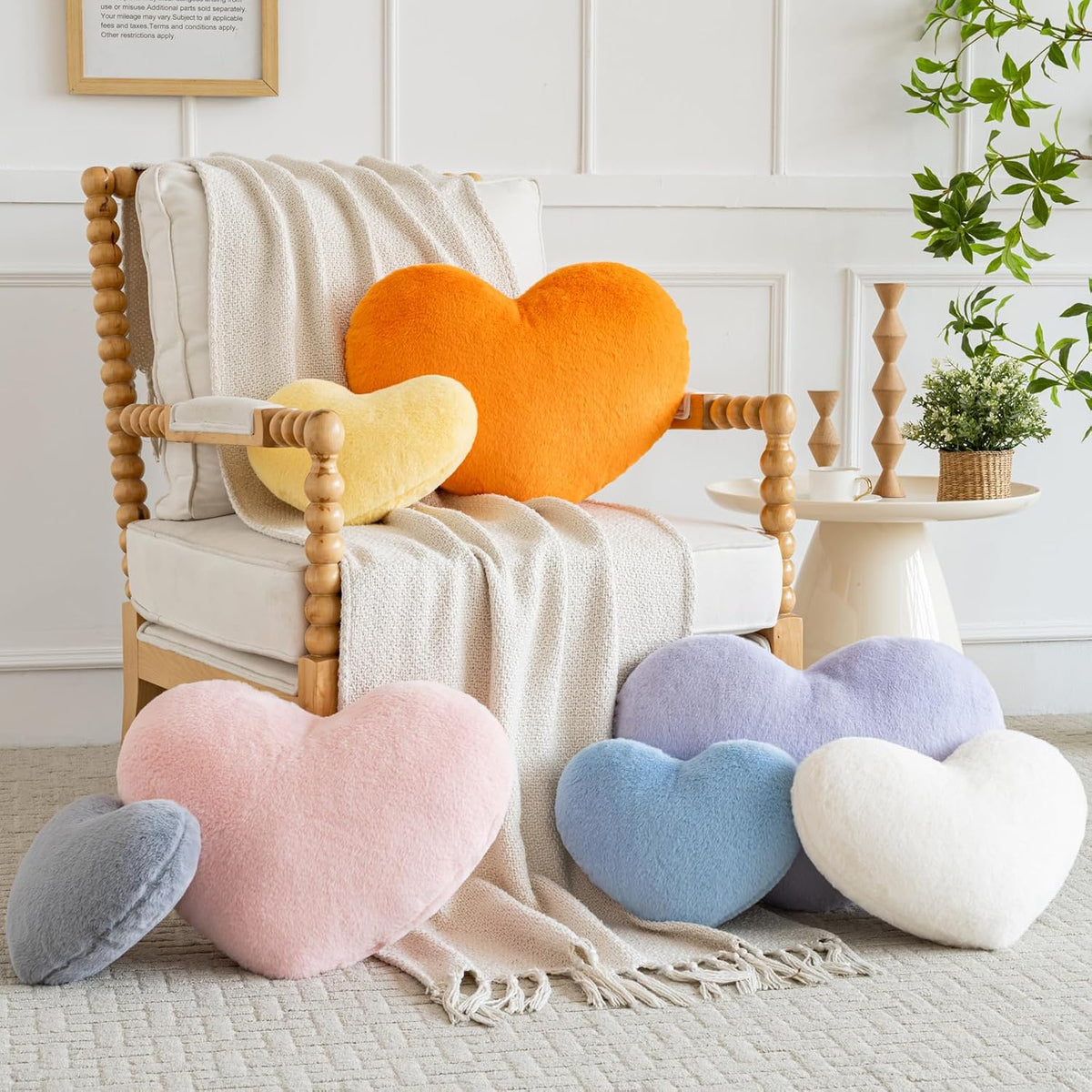 Heart Pillow, Heart Shaped Pillow for Bed Couch, Soft Decorative Heart Throw Pillow, Cute Decorate Pillows, Heart Pillows for Bedroom Living Room (Pink, Mini 12.9"x9.8")