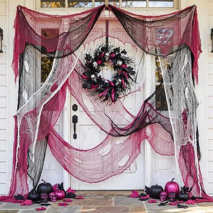 9 Pack Halloween Creepy Cloth, 72'' x 30'' Spooky Gauze Decoration