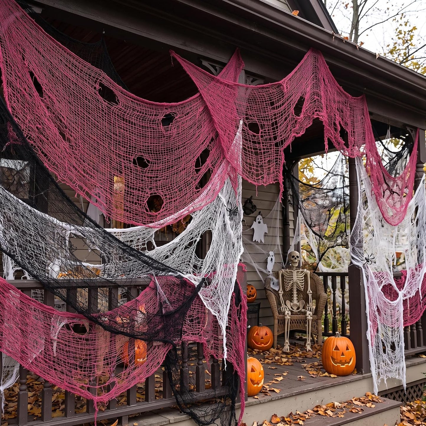 9 Pack Halloween Creepy Cloth, 72'' x 30'' Spooky Gauze Decoration