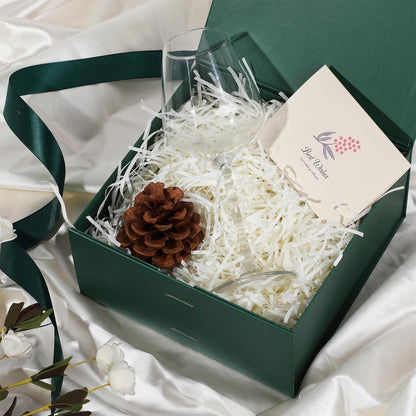 OEMVALATY Small Gift Box,6x6x3 Inches Green Gift Boxes with Lids for Presents with Magnetic Closure and Ribbon for Wedding,Birthday